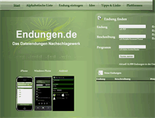 Tablet Screenshot of endungen.de